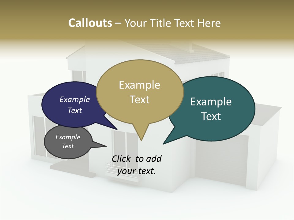 House Isolated On White PowerPoint Template