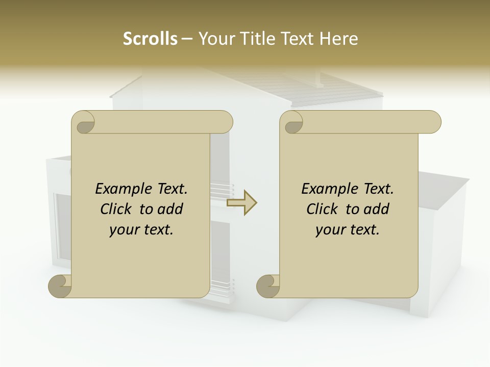 House Isolated On White PowerPoint Template