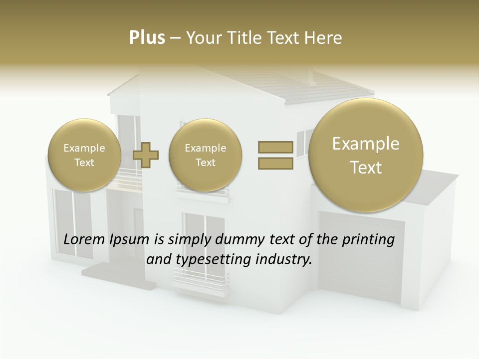 House Isolated On White PowerPoint Template