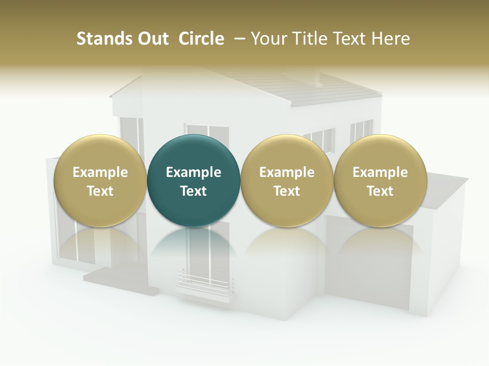 House Isolated On White PowerPoint Template