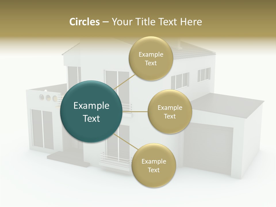 House Isolated On White PowerPoint Template