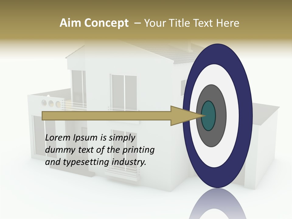 House Isolated On White PowerPoint Template