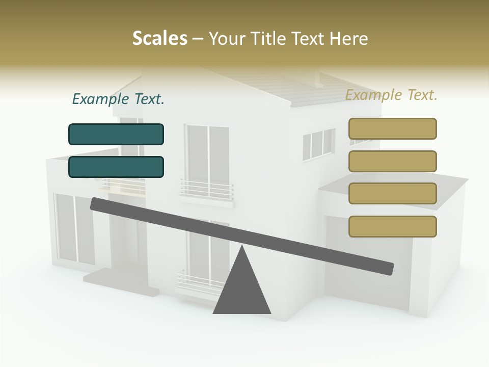 House Isolated On White PowerPoint Template