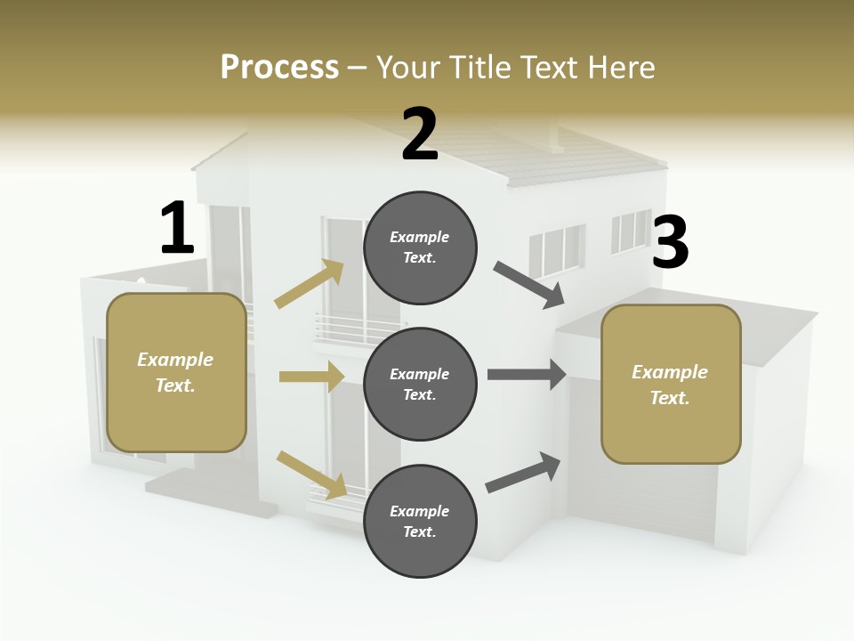 House Isolated On White PowerPoint Template