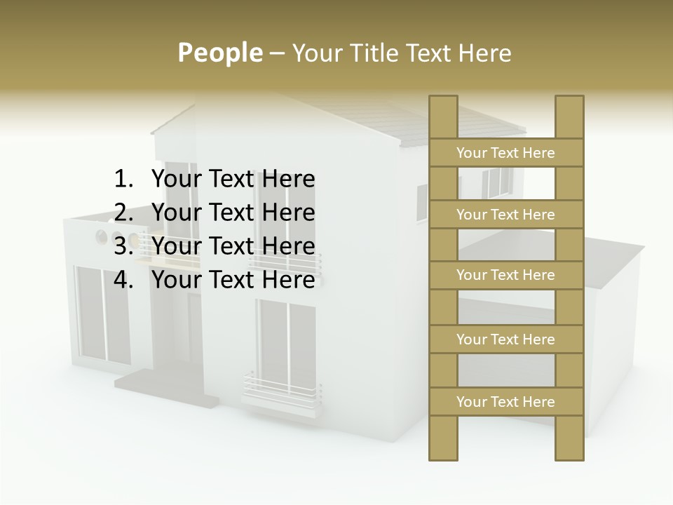 House Isolated On White PowerPoint Template