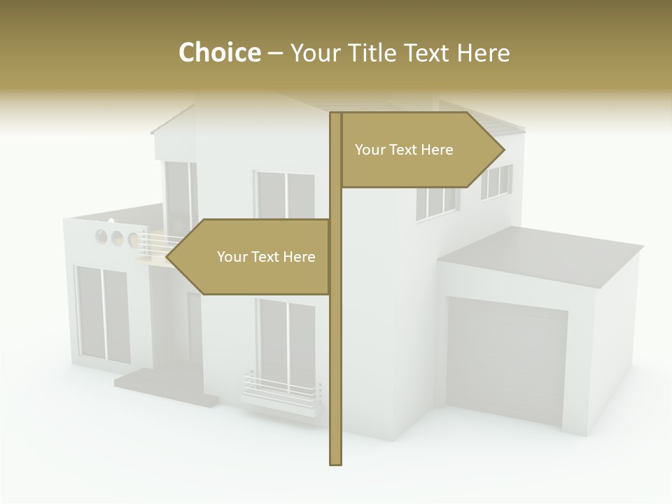 House Isolated On White PowerPoint Template
