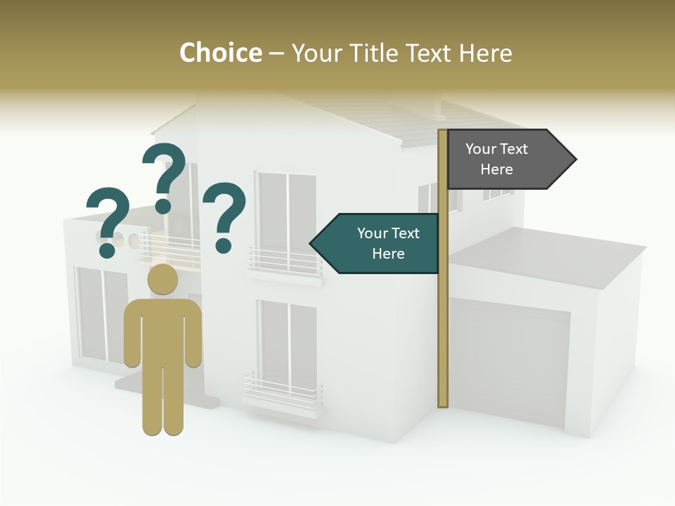 House Isolated On White PowerPoint Template