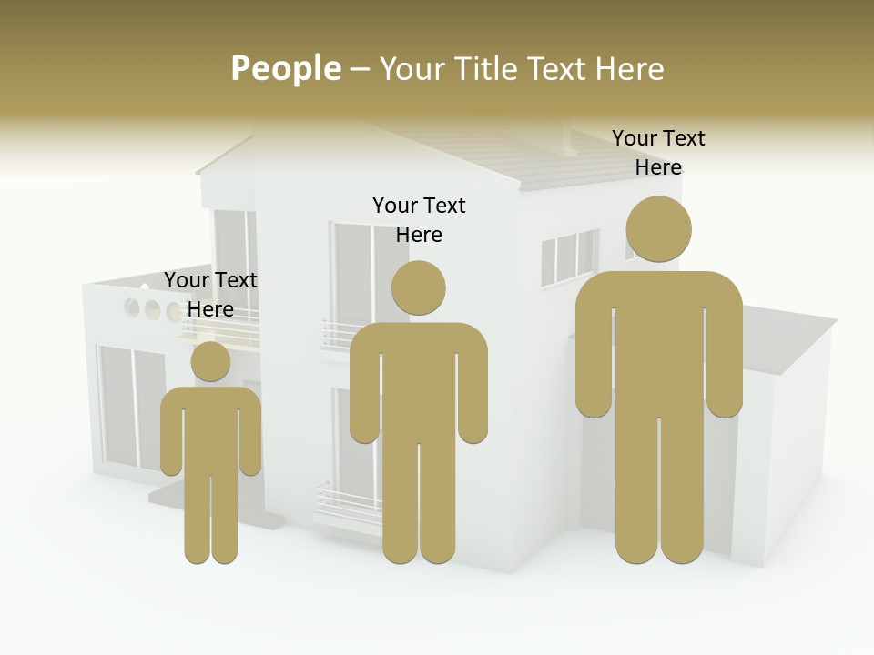 House Isolated On White PowerPoint Template