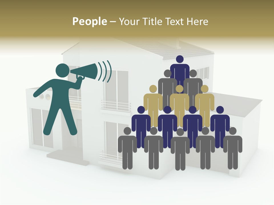 House Isolated On White PowerPoint Template