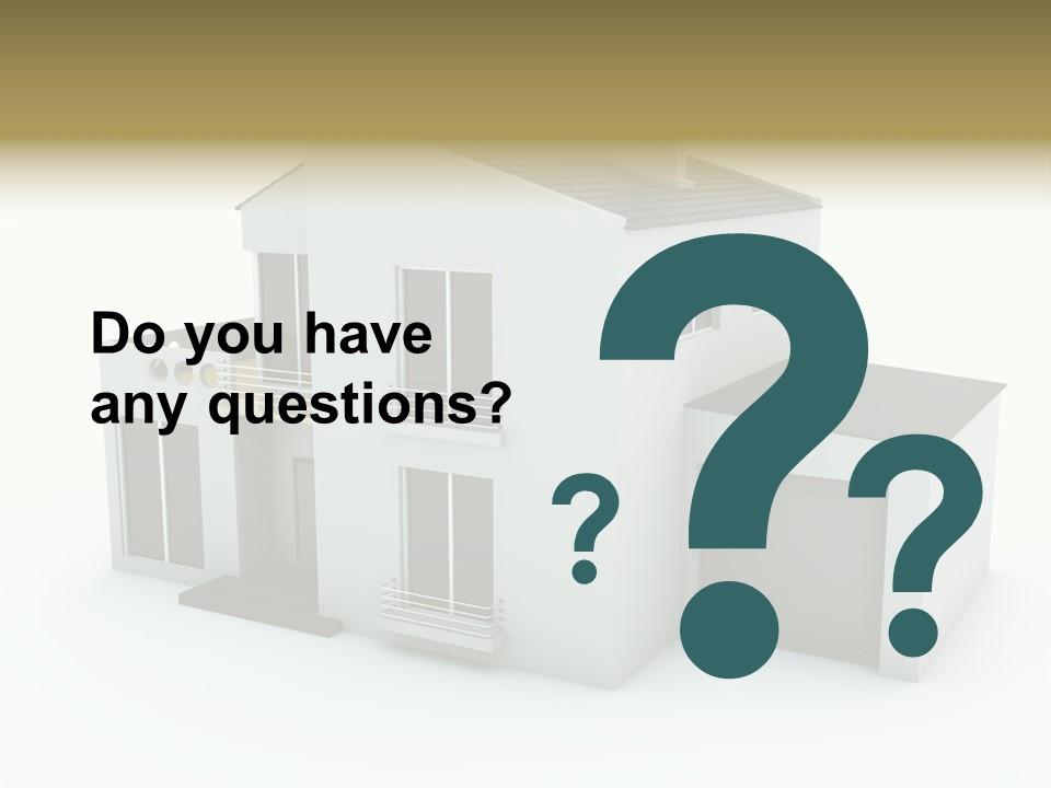 House Isolated On White PowerPoint Template