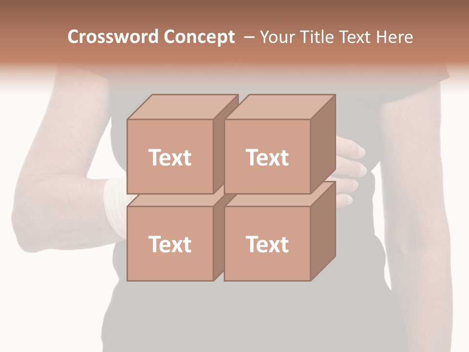 Close Up Of Woman's Arm In Splint PowerPoint Template