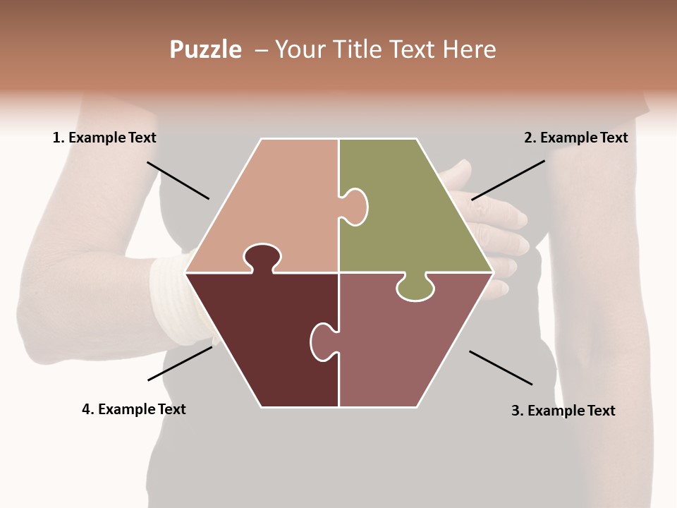 Close Up Of Woman's Arm In Splint PowerPoint Template