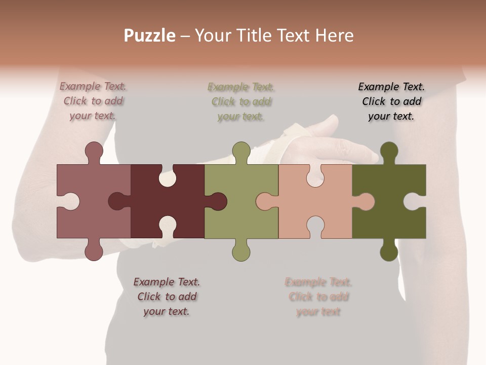 Close Up Of Woman's Arm In Splint PowerPoint Template