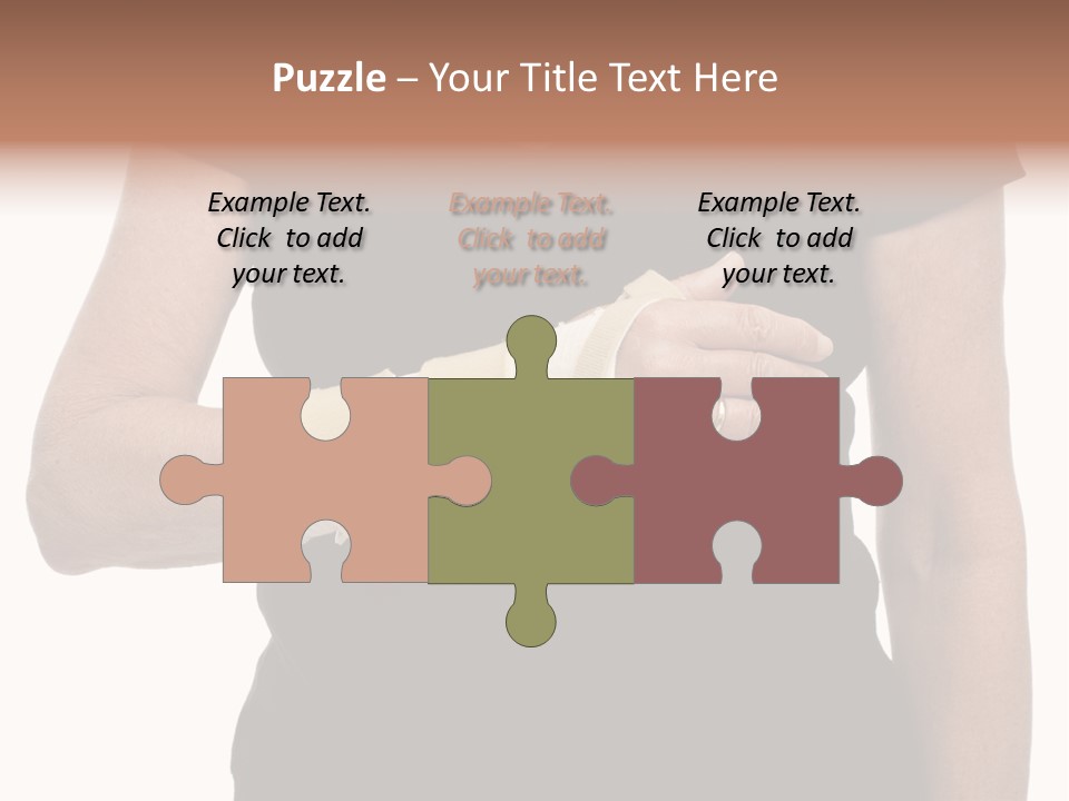 Close Up Of Woman's Arm In Splint PowerPoint Template