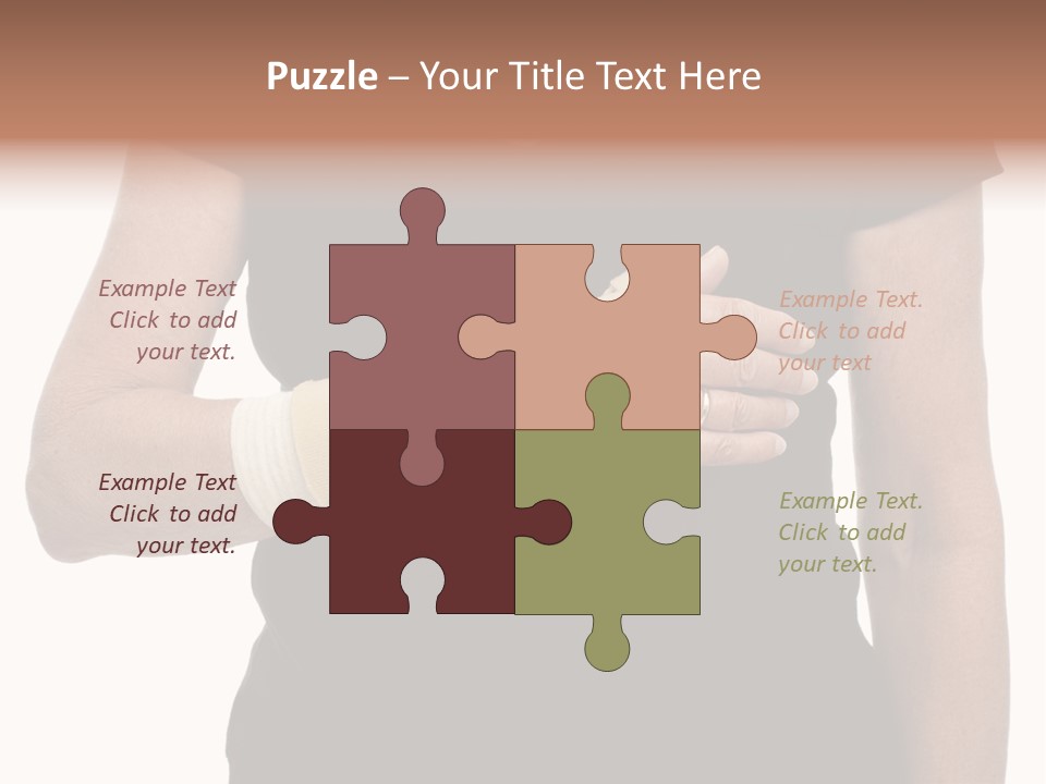 Close Up Of Woman's Arm In Splint PowerPoint Template