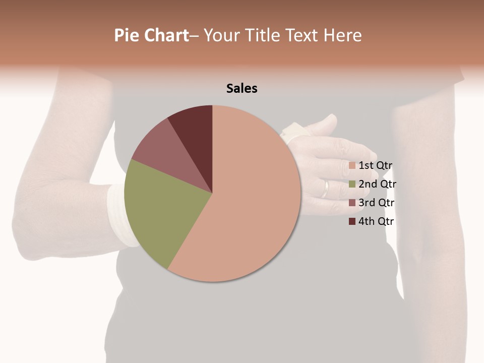 Close Up Of Woman's Arm In Splint PowerPoint Template