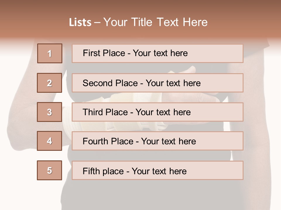 Close Up Of Woman's Arm In Splint PowerPoint Template