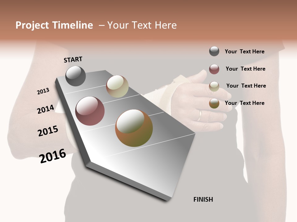 Close Up Of Woman's Arm In Splint PowerPoint Template