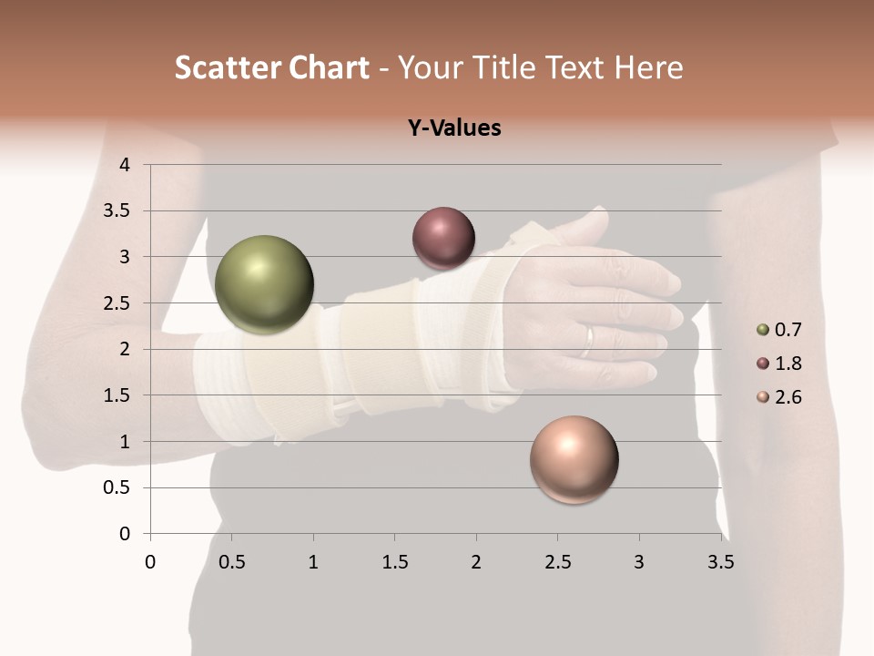 Close Up Of Woman's Arm In Splint PowerPoint Template