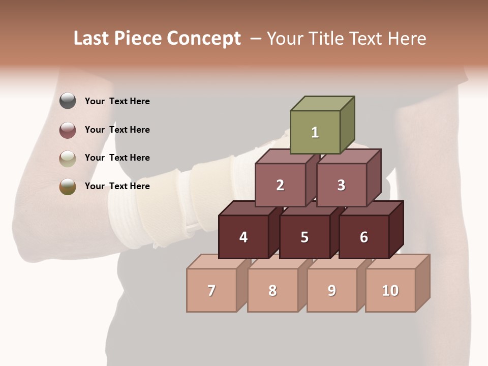 Close Up Of Woman's Arm In Splint PowerPoint Template