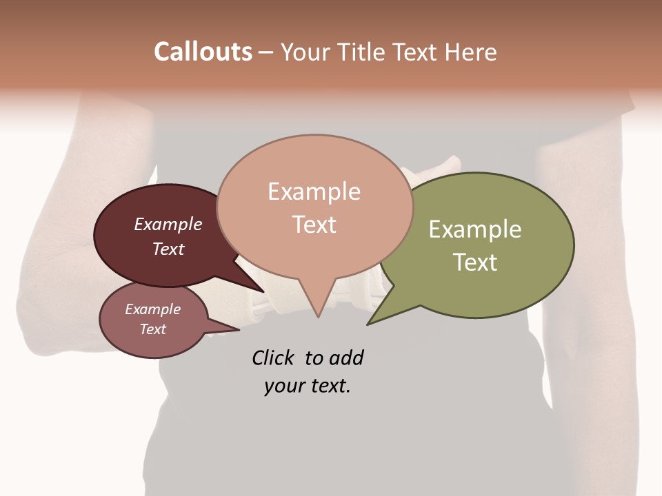 Close Up Of Woman's Arm In Splint PowerPoint Template