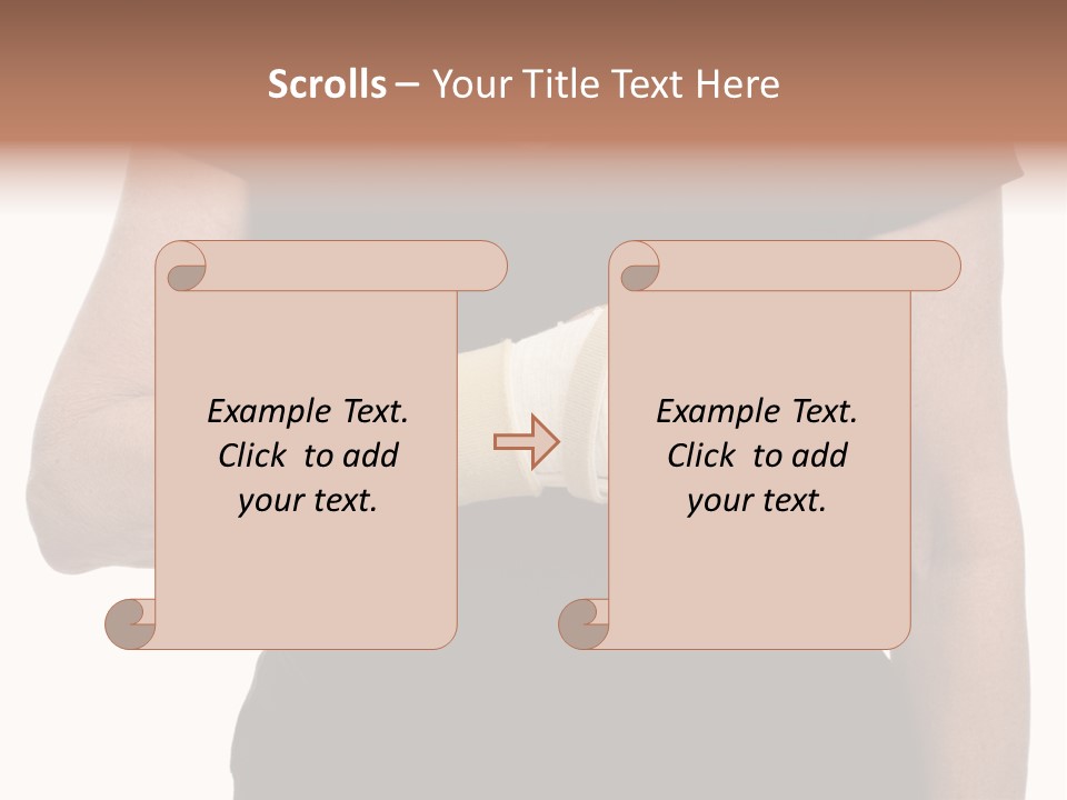 Close Up Of Woman's Arm In Splint PowerPoint Template