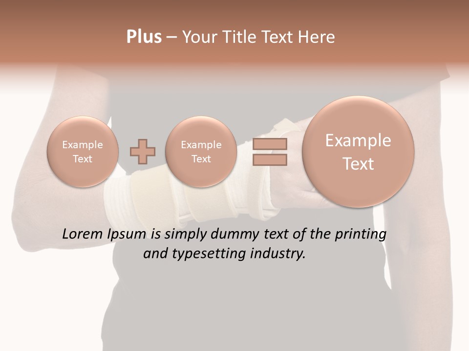 Close Up Of Woman's Arm In Splint PowerPoint Template