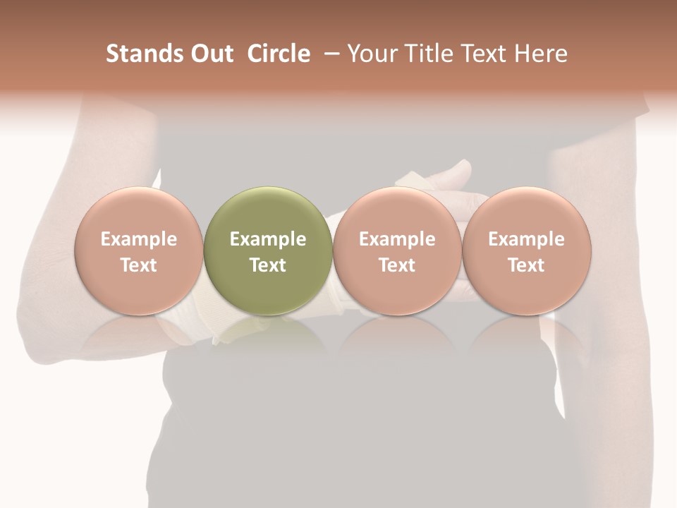 Close Up Of Woman's Arm In Splint PowerPoint Template