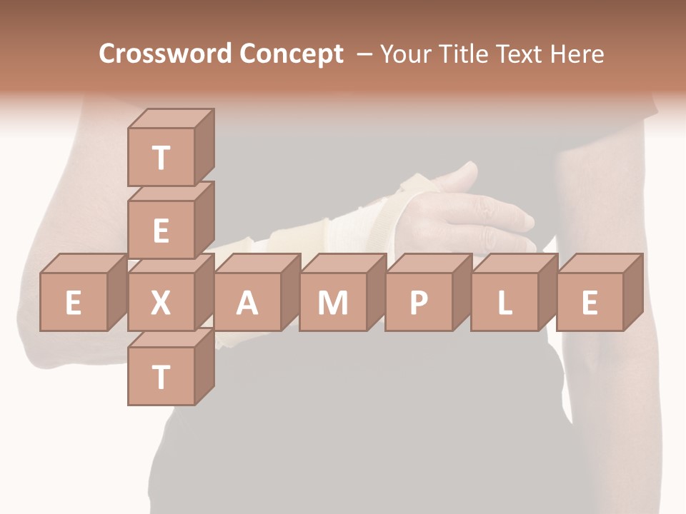 Close Up Of Woman's Arm In Splint PowerPoint Template