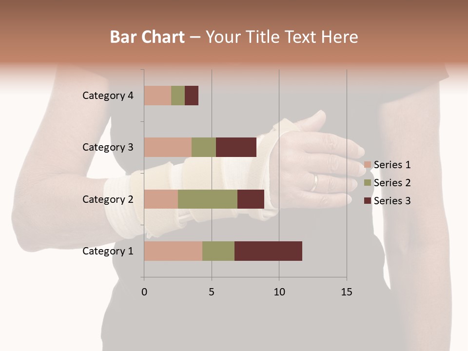 Close Up Of Woman's Arm In Splint PowerPoint Template