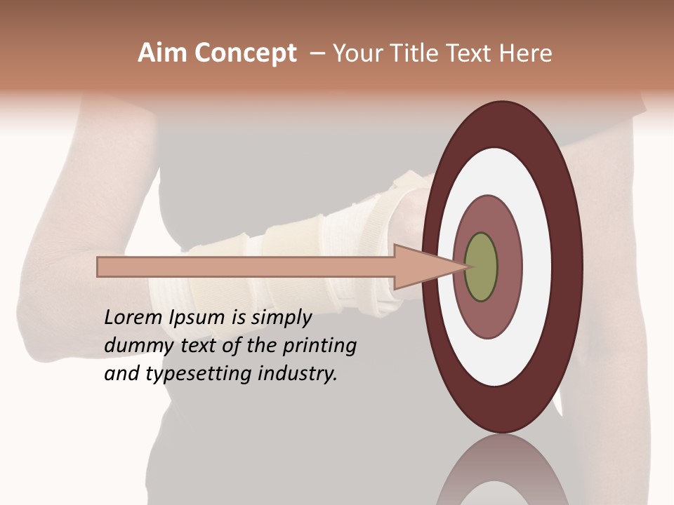 Close Up Of Woman's Arm In Splint PowerPoint Template