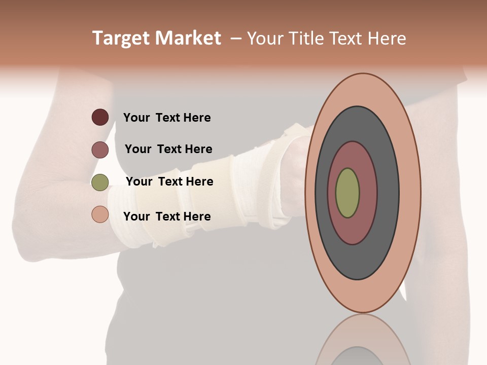 Close Up Of Woman's Arm In Splint PowerPoint Template