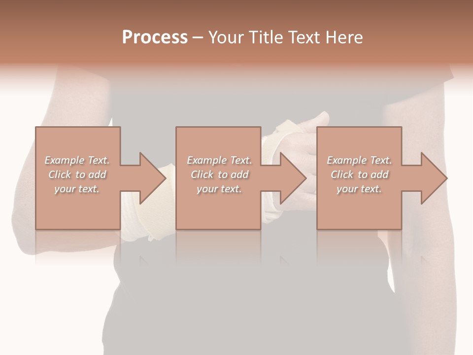 Close Up Of Woman's Arm In Splint PowerPoint Template