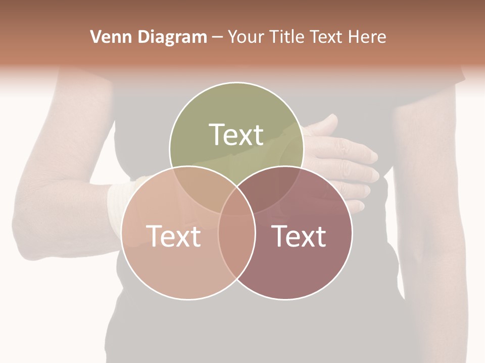 Close Up Of Woman's Arm In Splint PowerPoint Template