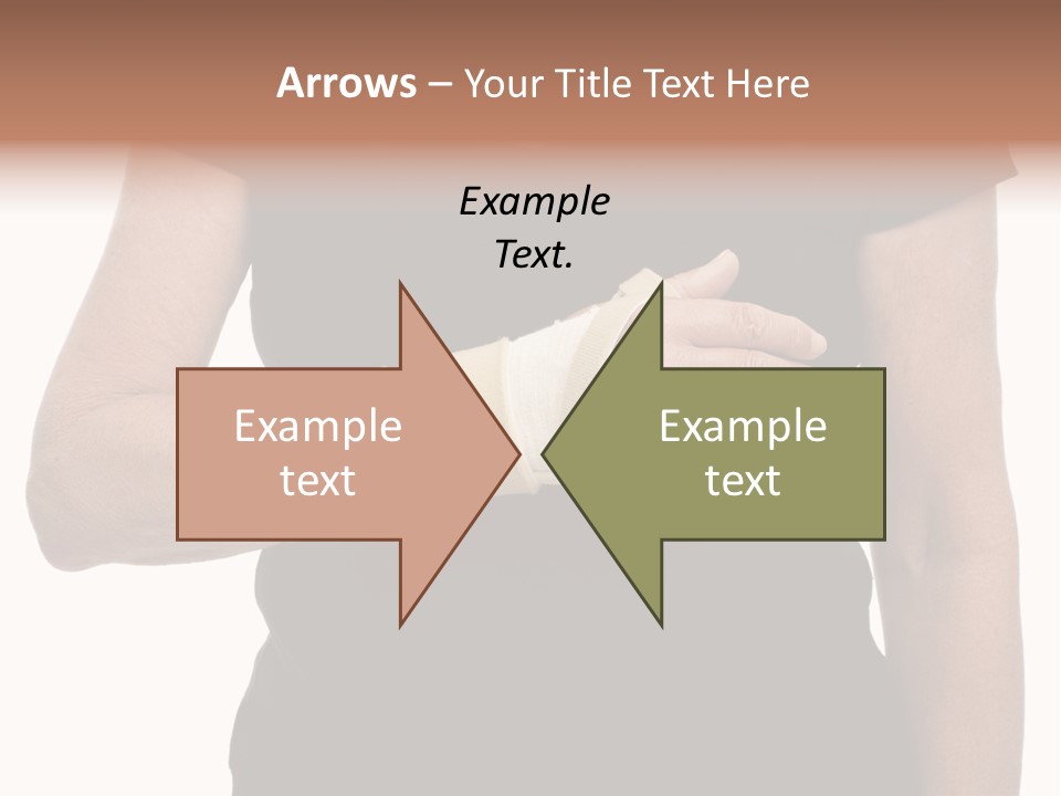 Close Up Of Woman's Arm In Splint PowerPoint Template