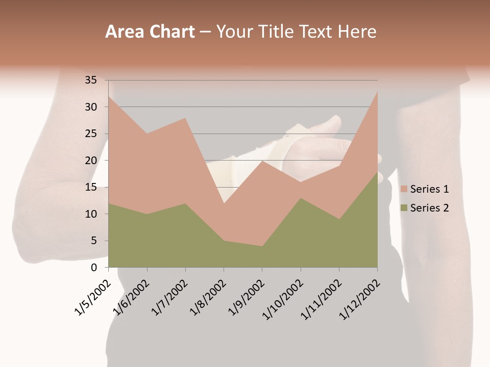 Close Up Of Woman's Arm In Splint PowerPoint Template