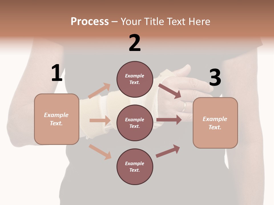 Close Up Of Woman's Arm In Splint PowerPoint Template