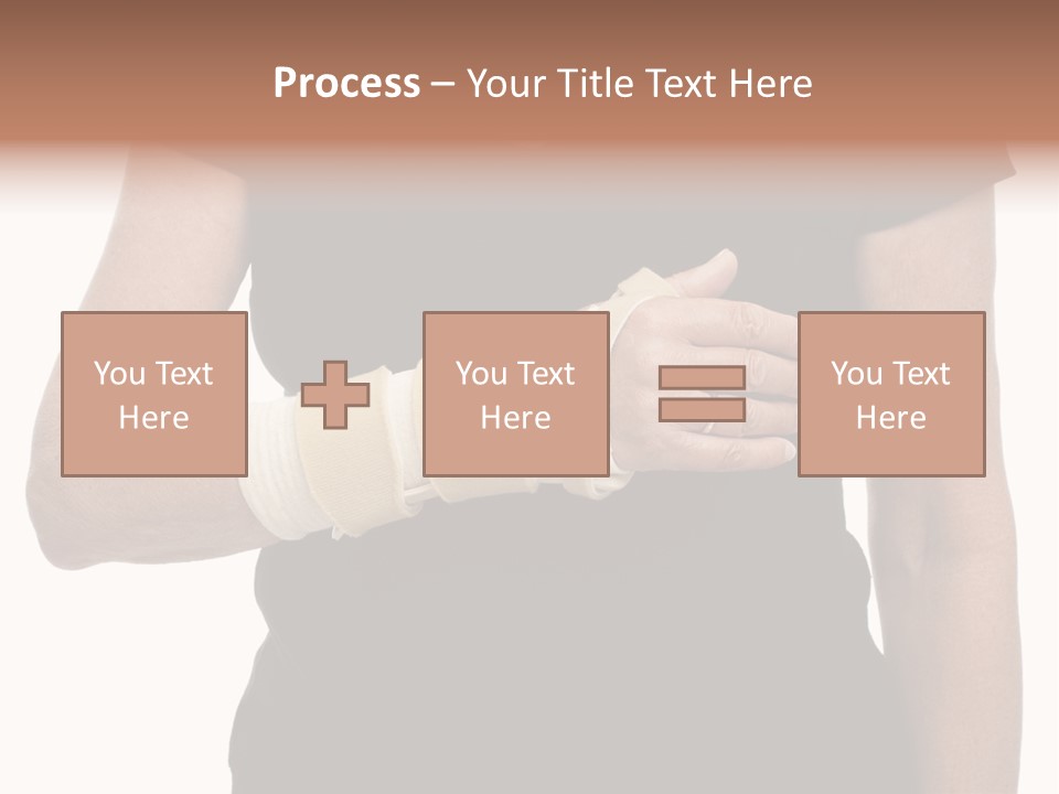 Close Up Of Woman's Arm In Splint PowerPoint Template