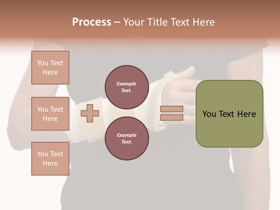Close Up Of Woman's Arm In Splint PowerPoint Template
