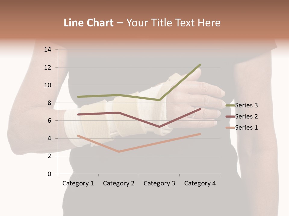 Close Up Of Woman's Arm In Splint PowerPoint Template