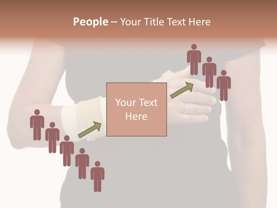 Close Up Of Woman's Arm In Splint PowerPoint Template