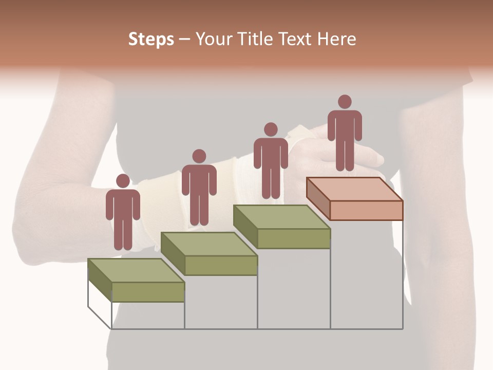 Close Up Of Woman's Arm In Splint PowerPoint Template