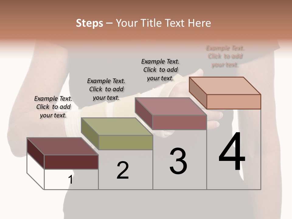 Close Up Of Woman's Arm In Splint PowerPoint Template