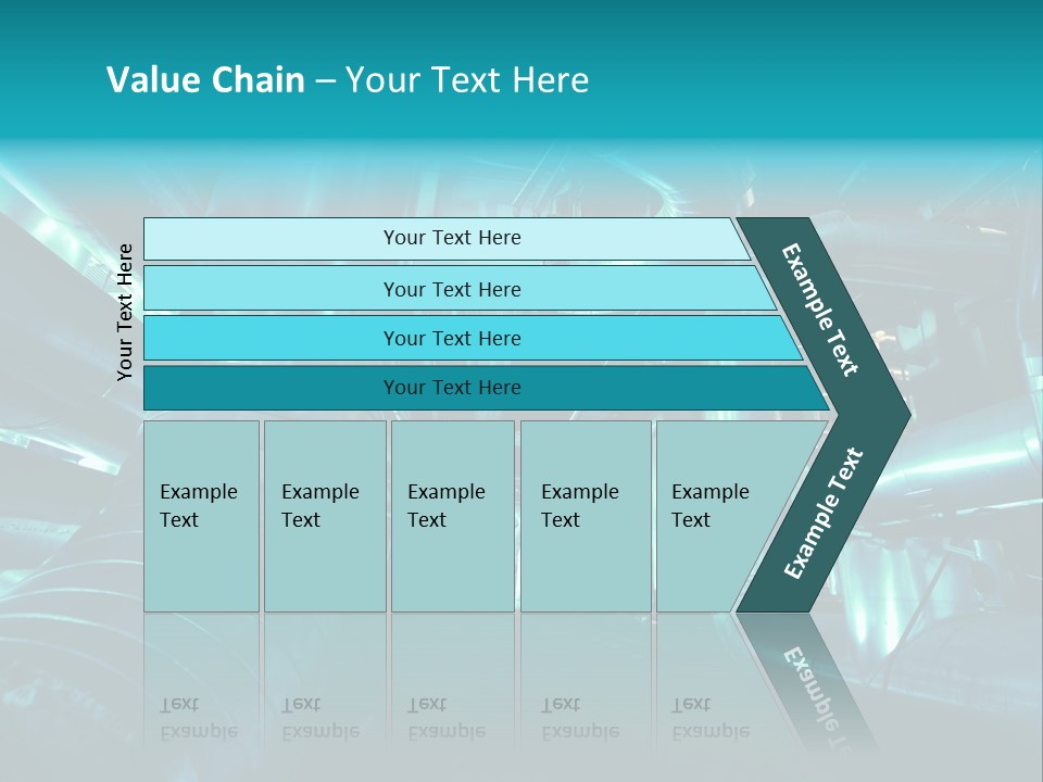 Pipes, Tubes, Machinery And Steam Turbine At A Power Plant PowerPoint Template