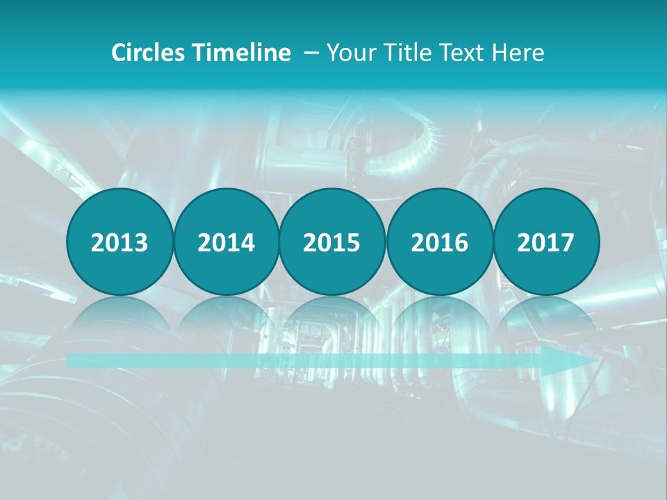 Pipes, Tubes, Machinery And Steam Turbine At A Power Plant PowerPoint Template