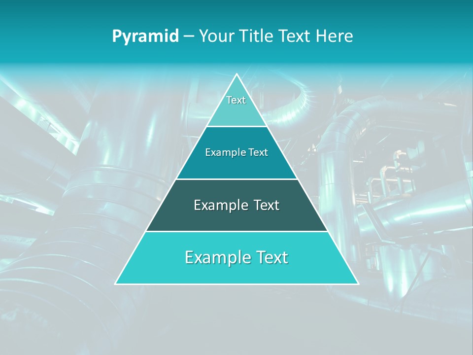 Pipes, Tubes, Machinery And Steam Turbine At A Power Plant PowerPoint Template