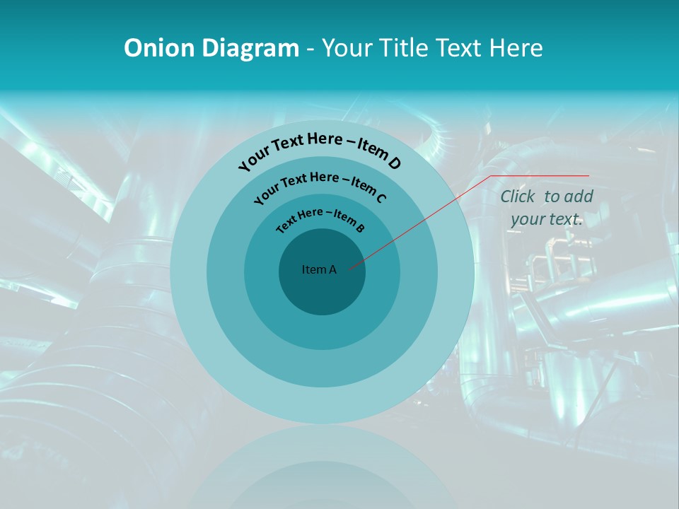 Pipes, Tubes, Machinery And Steam Turbine At A Power Plant PowerPoint Template
