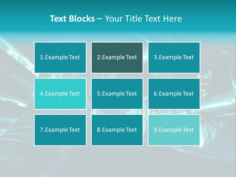 Pipes, Tubes, Machinery And Steam Turbine At A Power Plant PowerPoint Template