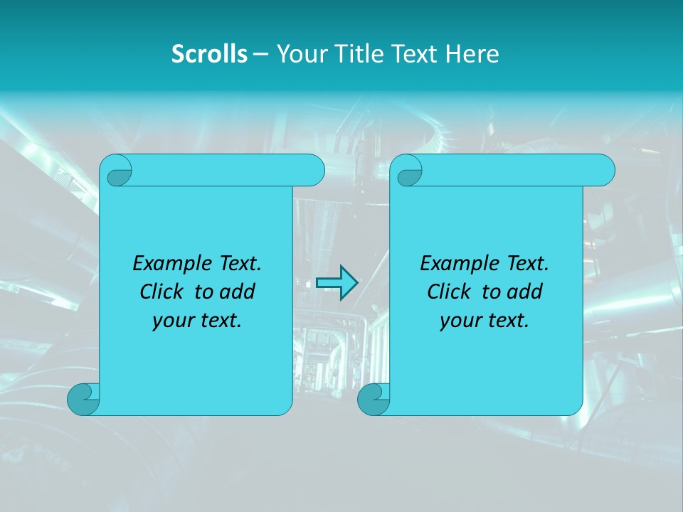Pipes, Tubes, Machinery And Steam Turbine At A Power Plant PowerPoint Template