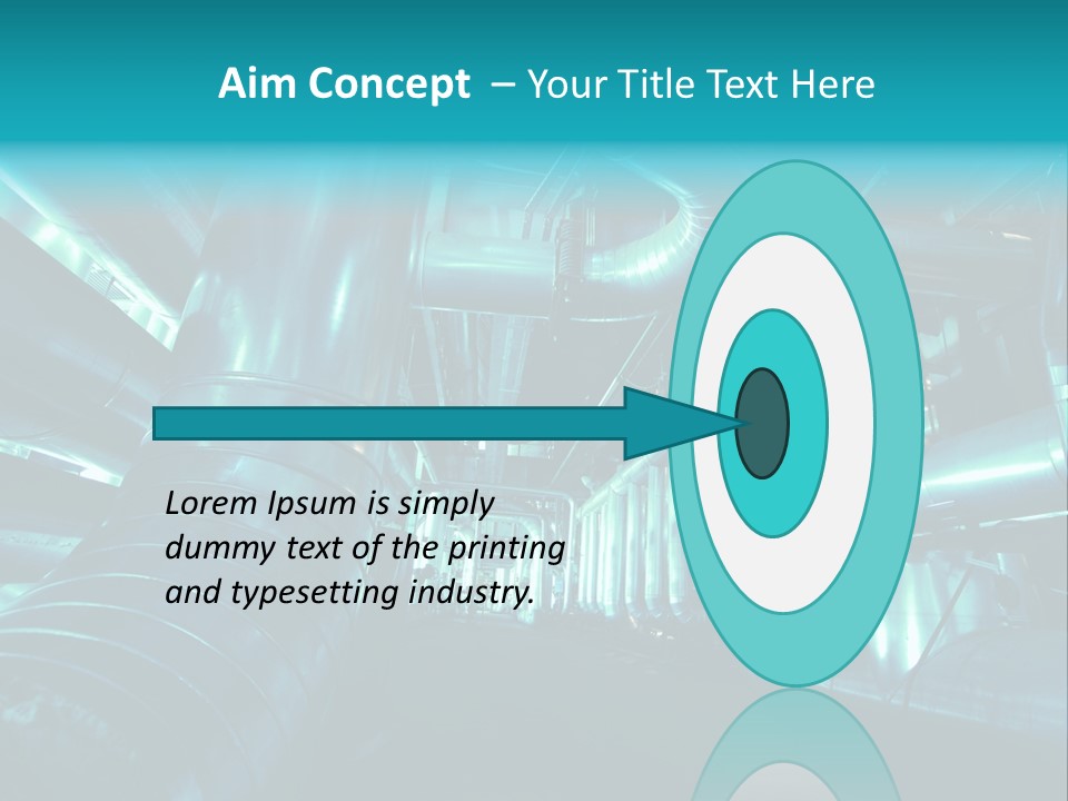Pipes, Tubes, Machinery And Steam Turbine At A Power Plant PowerPoint Template